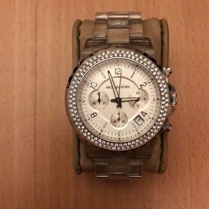 Clear Acrylic Michael Kors Watch